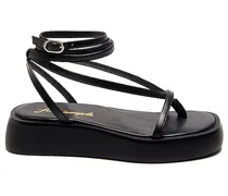 Winnie Wrap Platform Sandal in Black