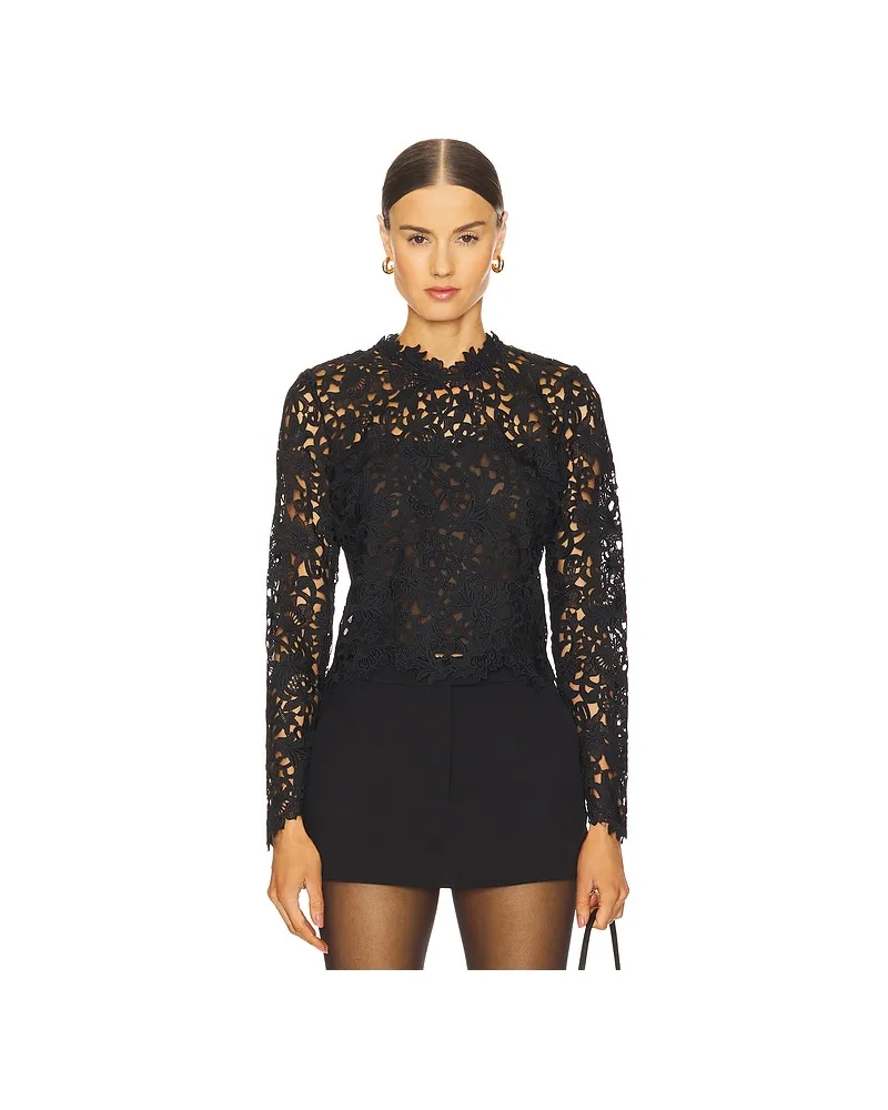 GENERATION LOVE Minda Guipure Lace Top in Black