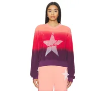 Spalding Cracked Star Drop Shoulder Crop Pullover in Pink