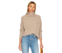 STRICK FUNNEL NECK in Taupe