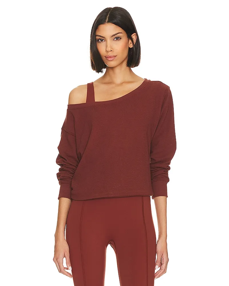 Spiritual Gangster PULLOVER LOFTY SLUB in Burgundy Burgundy