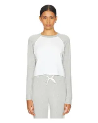 SPLITS59 BAUCHFREIES SWEATSHIRT WARM UP in Light Grey Light