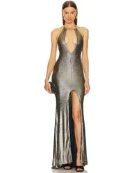 Michael Costello ABENDKLEID ZEPHYR in Metallic Gold Metallic