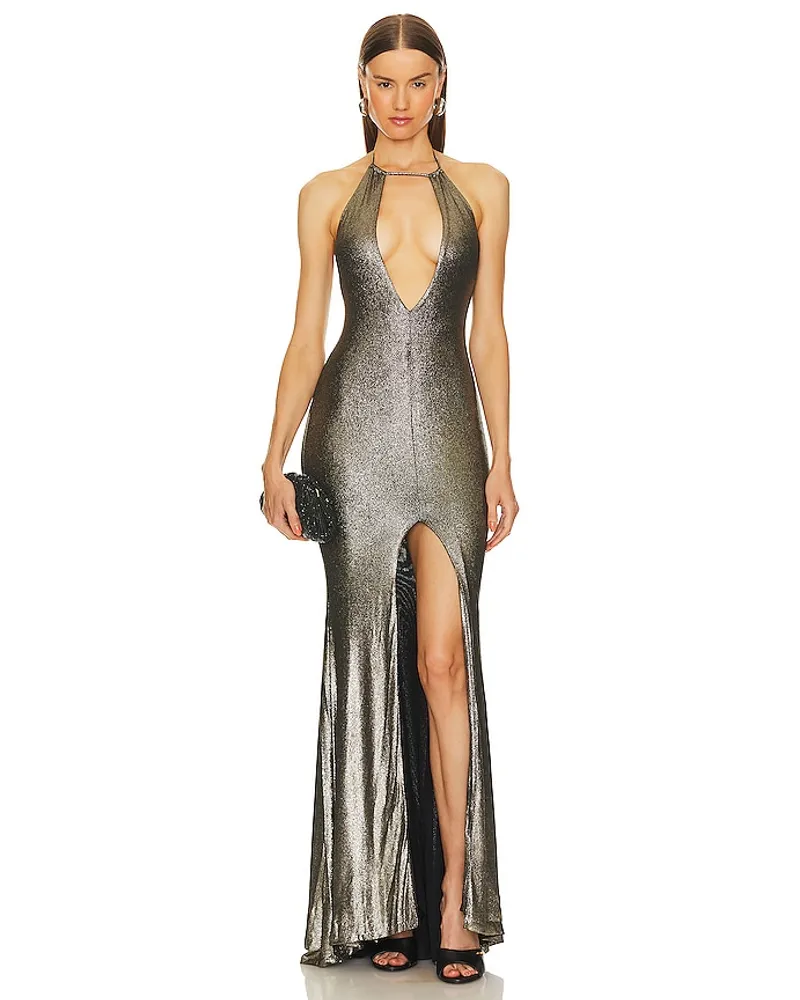 Michael Costello ABENDKLEID ZEPHYR in Metallic Gold Metallic