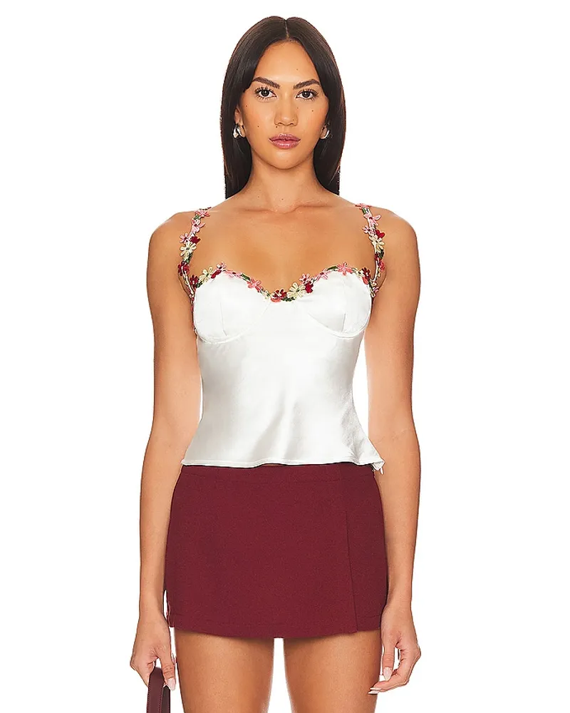 MORE TO COME BUSTIER-TOP ENID in White White