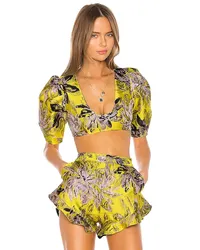 Camila Coelho CROP-TOP KAHLO in Yellow Yellow