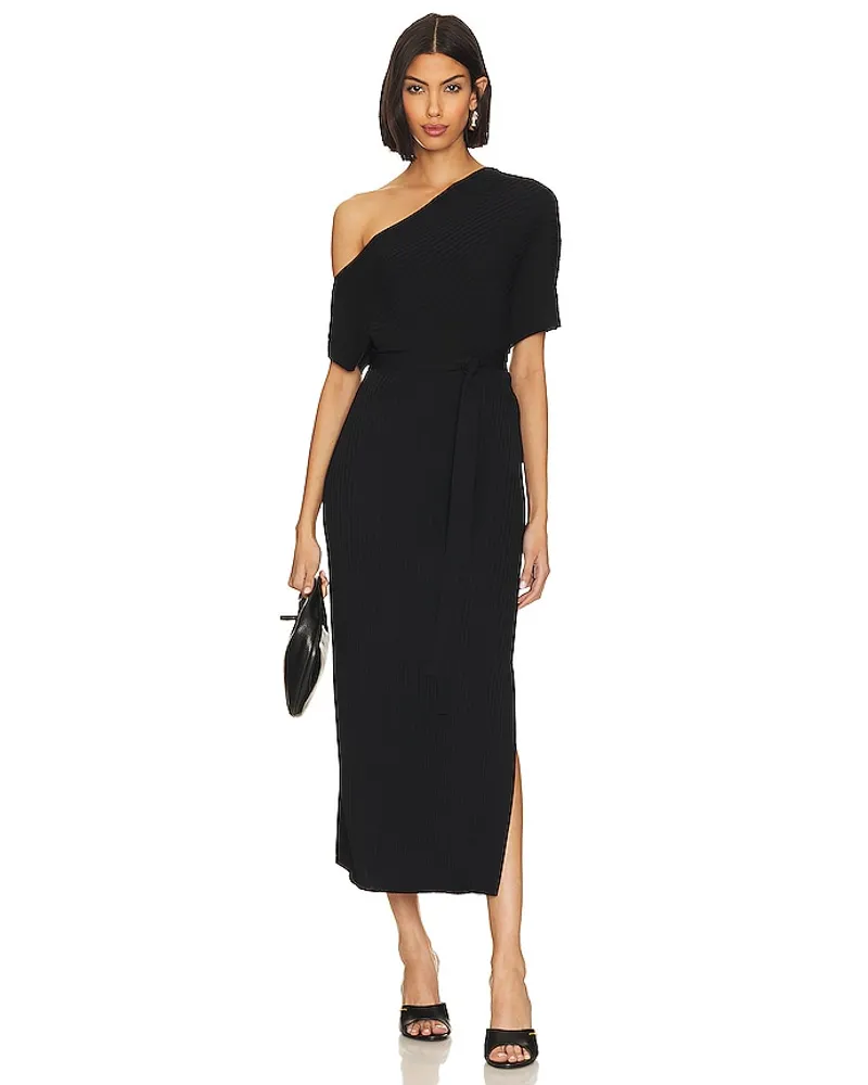 Karina Grimaldi MIDI-KLEID AMBER in Black Black