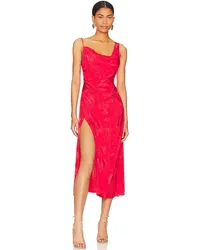 For Love and Lemons MIDI-KLEID ILANA in Red Red