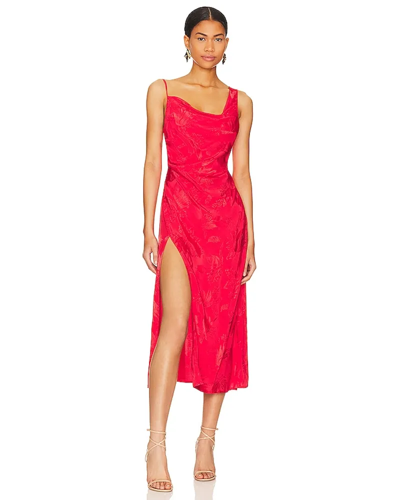 For Love and Lemons MIDI-KLEID ILANA in Red Red