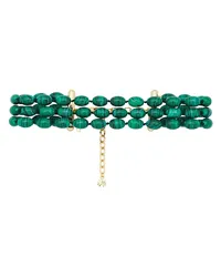 Lele Sadoughi CHOKER TRIPLE ROW DIANA in Green Green