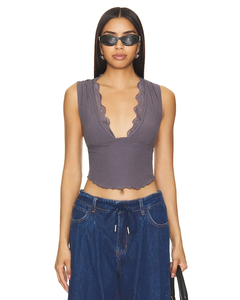 Free People BUSTIER-TOP FREE PEOPLE CLASSIC TWIST in Charcoal Charcoal