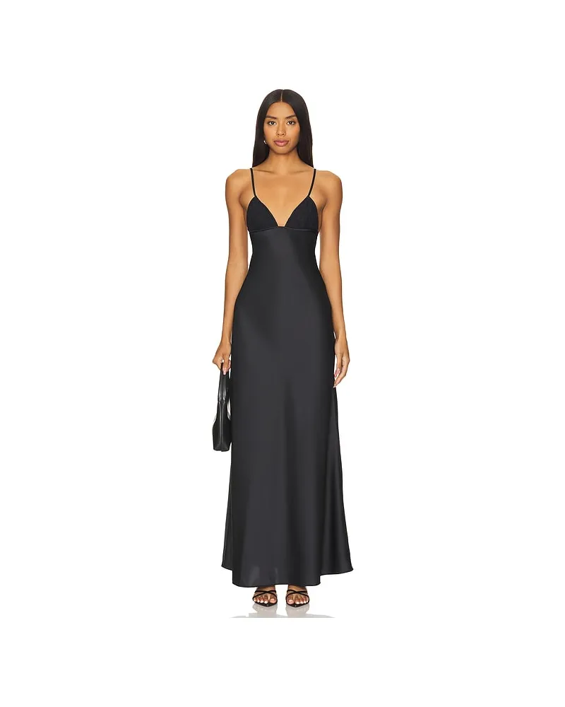 WeWoreWhat Lace Slip Maxi Dress in Black Black