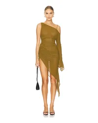 h:ours MIDI-KLEID REI in Olive Olive