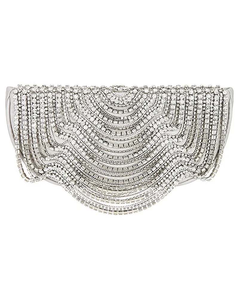 Cult Gaia CLUTCH LAEL in Metallic Silver Metallic