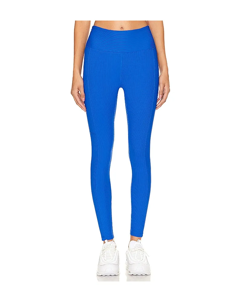 Year of Ours LEGGINGS RIBBED in Blue Blue