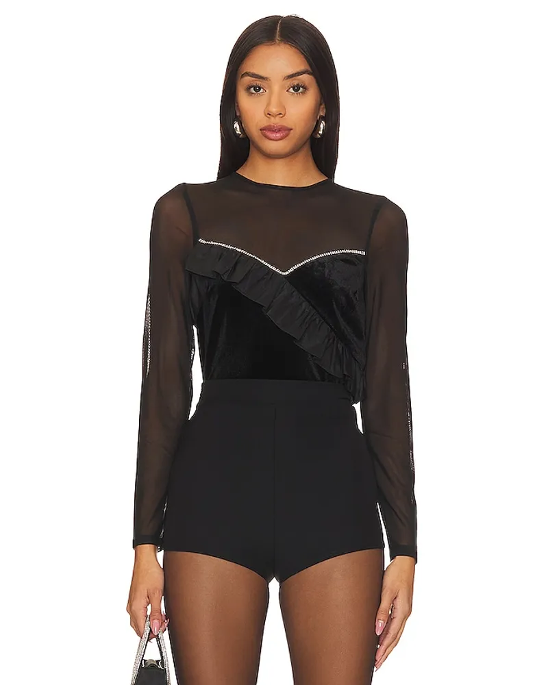 SAYLOR MESH-OBERTEIL DASCHA in Black Black