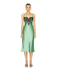 Fleur Du Mal TRÄGERKLEID FRANKIE LACE CUPPED in Green Green