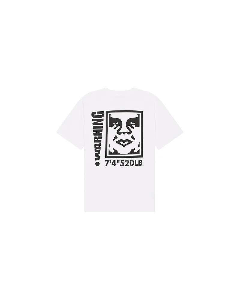 Obey SHIRTKLEIDER WARNING in White White