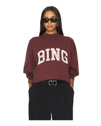 Anine Bing SWEATSHIRT BRADIE BING in Burgundy Burgundy