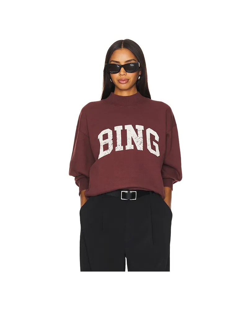 Anine Bing SWEATSHIRT BRADIE BING in Burgundy Burgundy