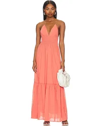 Faithfull The Brand MAXIKLEID PALMILLA in Coral Coral