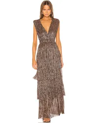 Sabina Musayev ABENDKLEID SKYLAR in Metallic Bronze Metallic