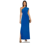 ONE-SHOULDER-MAXIKLEID MIT CUT-OUT in Blue