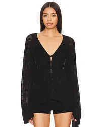 House of Harlow 1960 CARDIGAN SALENE MESH in Black Black