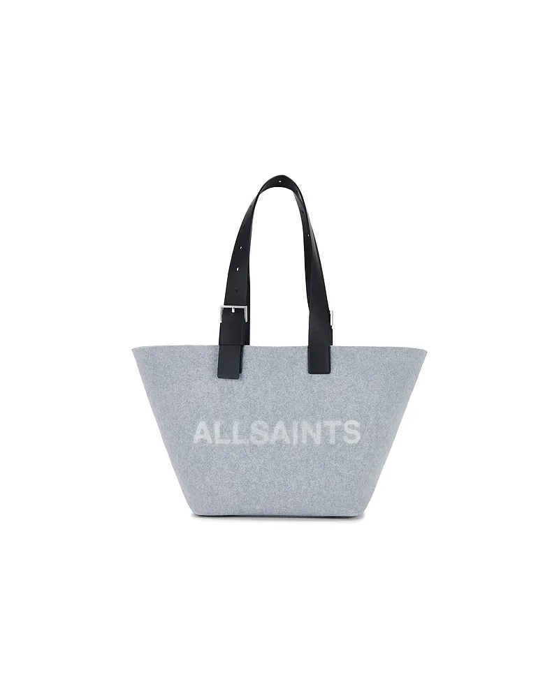 AllSaints Anik Felt Tote in Grey Grey