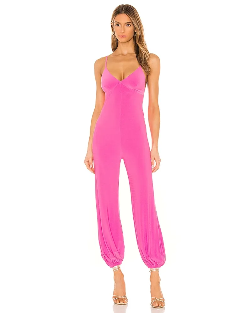 Norma Kamali JUMPSUIT SLIP JOG in Fuchsia Fuchsia