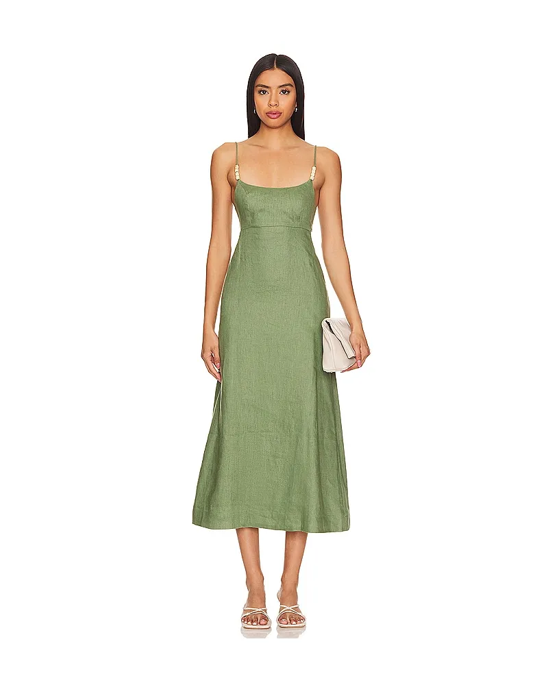 Faithfull The Brand MIDI-KLEID REGINA in Sage Sage