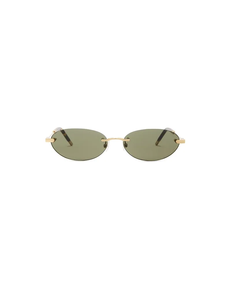 Jenny Bird SONNENBRILLE OVAL in Metallic Gold Metallic