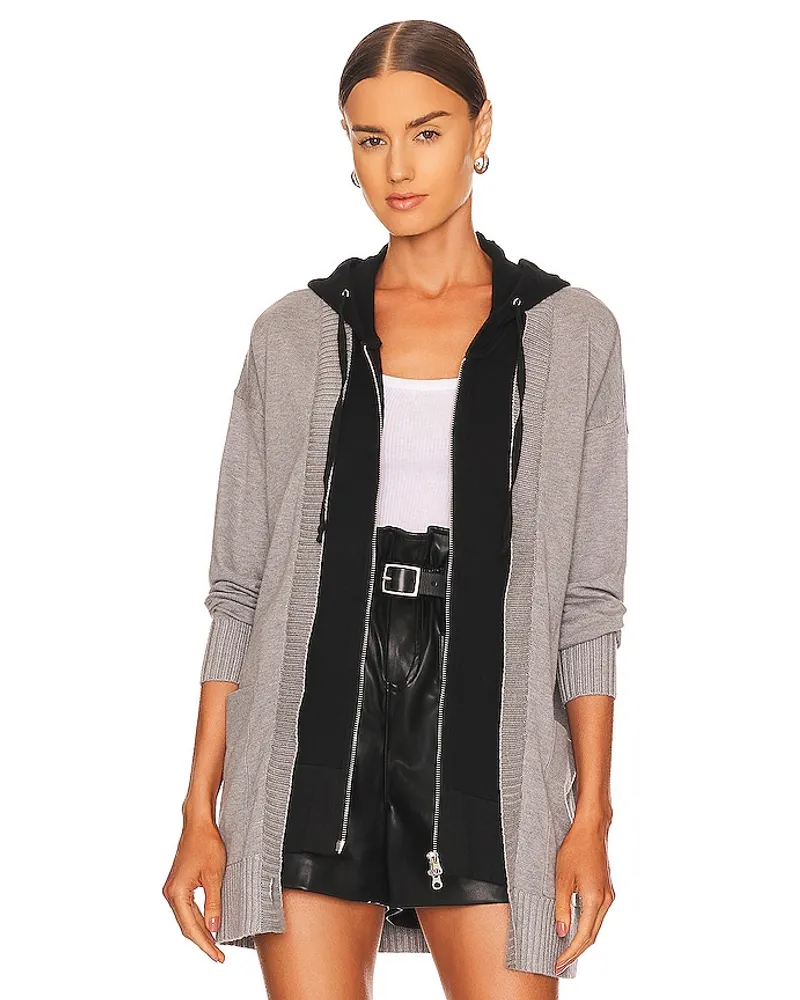 Central Park West LONG DICKIE CARDIGAN BRYNN in Light Grey Light