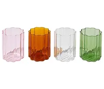 GLÄSER-SET WAVE GLASS SET OF 4 IN MIXED in Green
