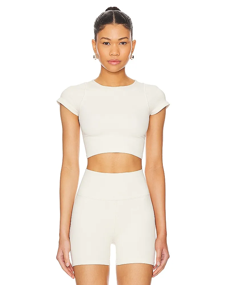 WellBeing + BeingWell SHIRT STRETCHWELL MAYA CROPPED in Beige Beige