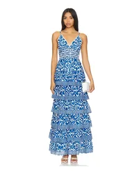 Alice + Olivia GESTUFTES MAXIKLEID IMOGENE in Blue Blue