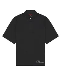 PLEASURES POLOHEMD in Black Black