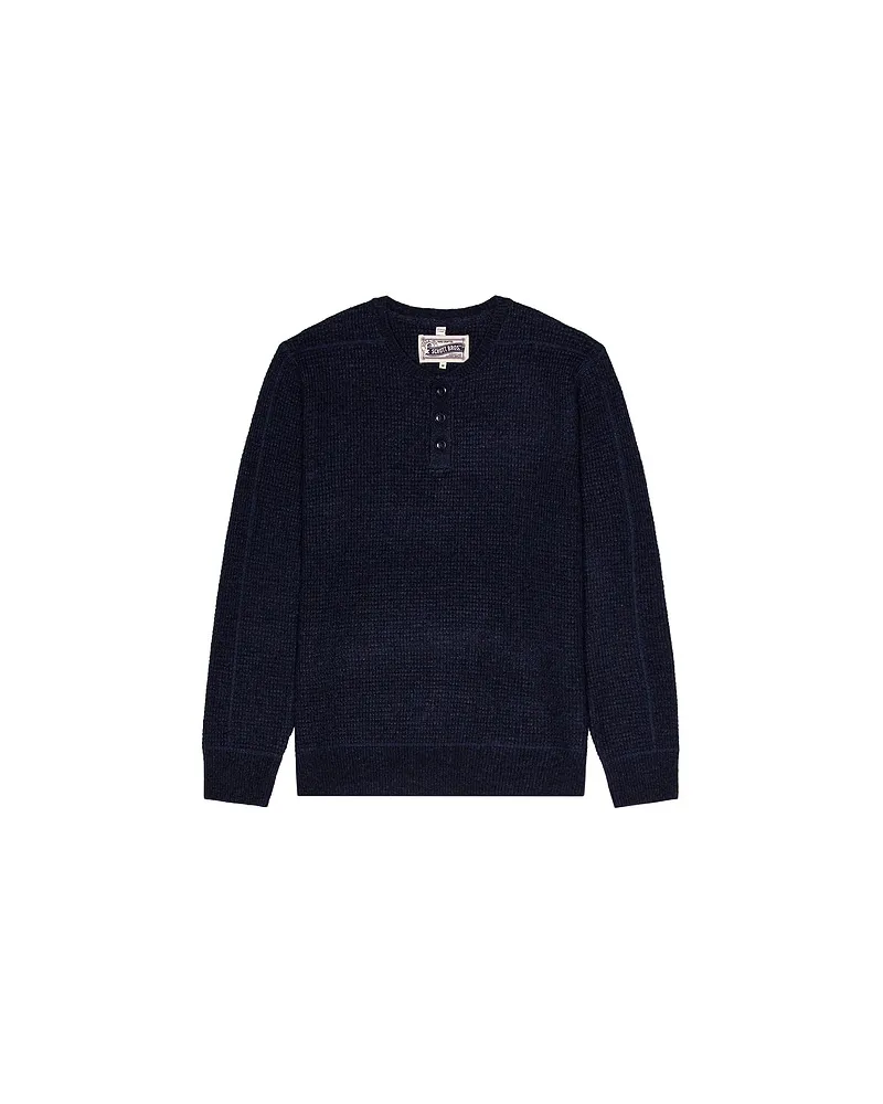 Schott N.Y.C PULLOVER MIT HENLEYAUSSCHNITT in Navy Navy