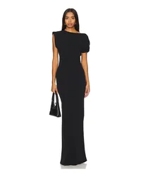 Amanda Uprichard LANGES SEIDENKLEID ELROY in Black Black