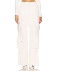 Alice + Olivia CARGOHOSE AUS LEDERIMITAT JOETTE in Ivory Ivory