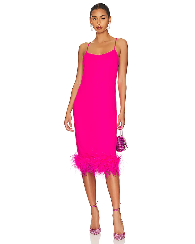 Amanda Uprichard MIDI-KLEID MARIANNA in Fuchsia Fuchsia