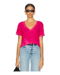 Cotton Citizen SHIRT MIT V-AUSSCHNITT MYKONOS in Fuchsia Fuchsia