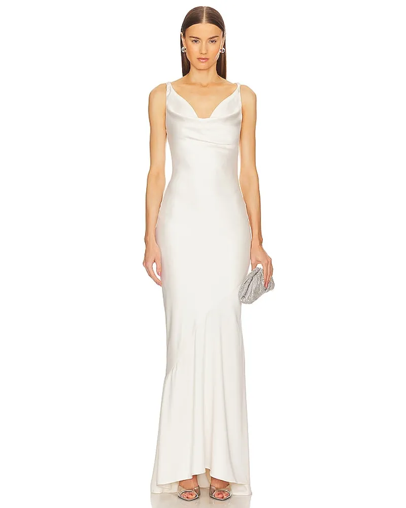 Michael Costello ABENDKLEID FAY in Ivory Ivory