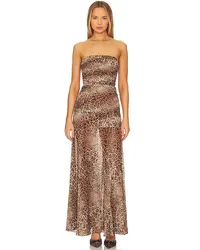 House of Harlow 1960 KLEID IMANI in Brown Brown