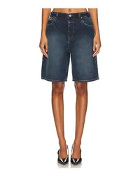 GRLFRND SHORTS RENE LOW RISE BAGGY in Blue Blue