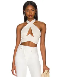 For Love and Lemons OBERTEIL RANA CROSS FRONT CROP in Ivory Ivory