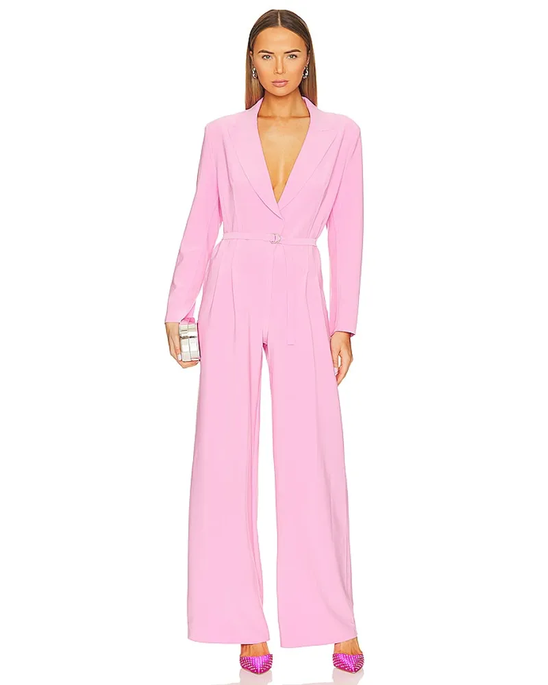 Norma Kamali JUMPSUIT SINGLE BREASTED in Pink Pink