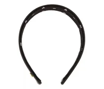 STIRNBAND FAUX LEATHER BESSETTE HEADBAND in Black
