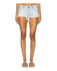 One Teaspoon LOW-WAIST-JEANSSHORTS BONITAS in Blue Blue