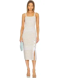 Milly MIDI-KLEID ZIG ZAG in Neutral Neutral